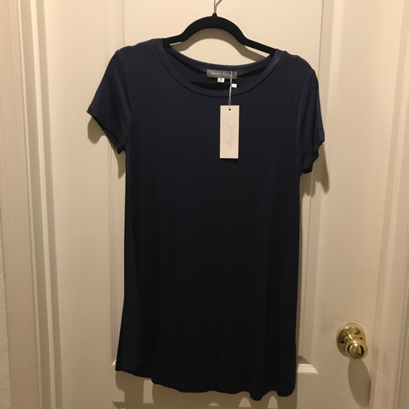 Jamby Styles Navy Short Sleeve A-line Tunic - Picture 1 of 7